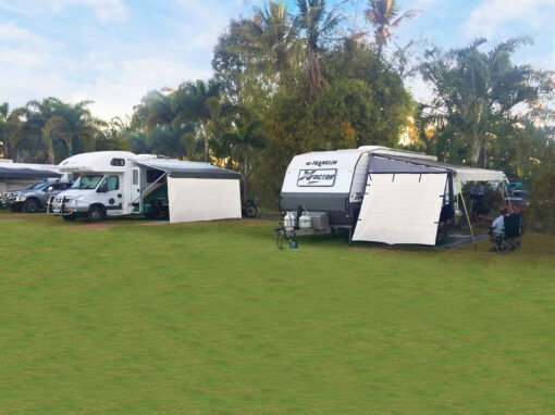 2.2m Angle end shade for caravans