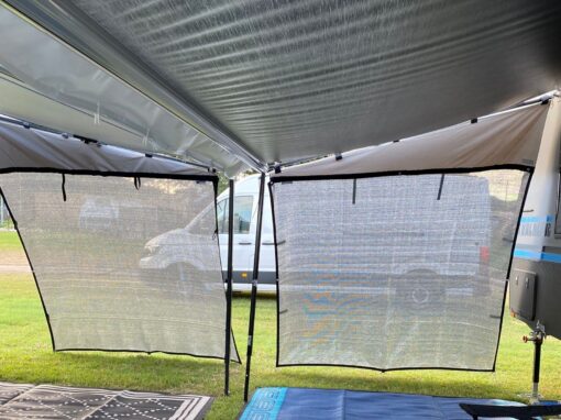 Angle shade screens for the sides of your awning