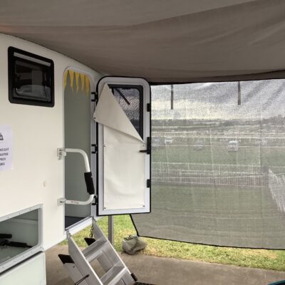 Shade on 270n degree awning on Active camper